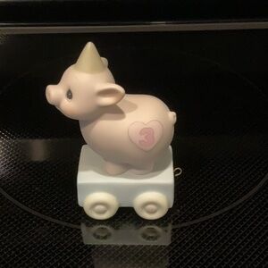 Precious Moments Pig age 3 Birthday Train